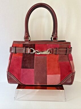 Y2K Coach Hampton Mosiac Patchwork Suede Handbag 🧡 Rare Special Edition 2004